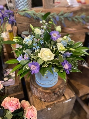 White and Purple Hatbox