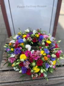 Vibrant traditional round wreath